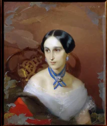 Portret van Natalia Pushkina Lanskaya (Natalia Nikolaievna Gontcharova)