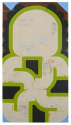 Sap Runner, 2019 (latex op gevonden paneel)