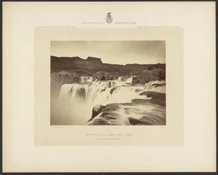 Shoshone watervallen, Snake River, Idaho, Uitzicht over de top van de watervallen