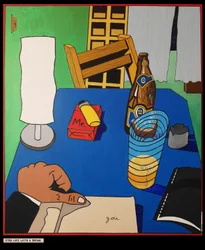 Stilleven met een drankje, 2001