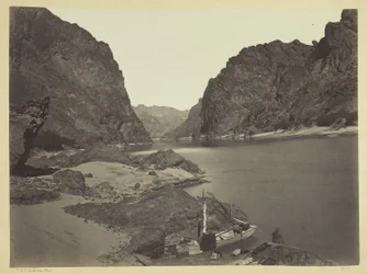 Black Cañon, Colorado-rivier, bovenaanzicht vanuit kamp 7