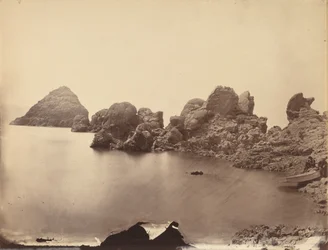 Tufstenen koepels, Pyramid Lake, Nevada,1867 (foto)