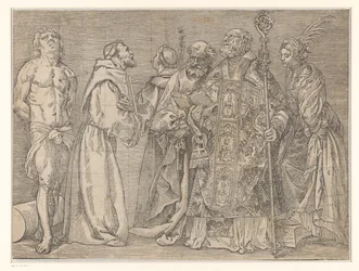 Zes staande heiligen