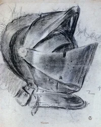 Helm door Titiaan, tekening