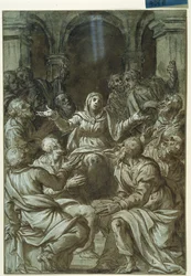 De Maagd Maria met Apostelen van Santo Spirito