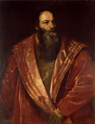 Italiaans: Portret van Pietro Aretino Portret van Pietro Aretino