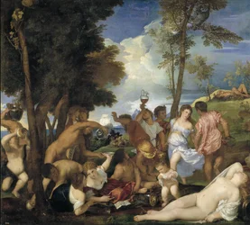 De Bacchanaal van de Andriërs, 1523-1526