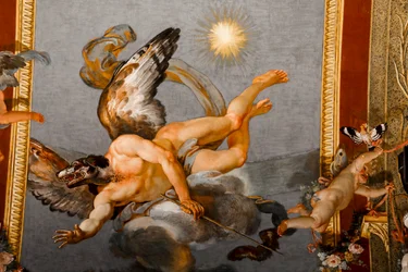Uranus als Anubis met hondenkop