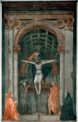 De Heilige Drie-eenheid. Fresco (fresco)