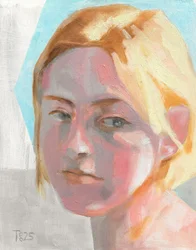 Portret van een blonde vrouw