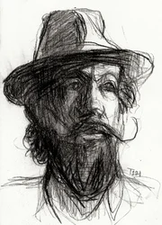 Indrukwekkend portret van een man met baard