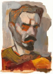 Intens mannelijk portret