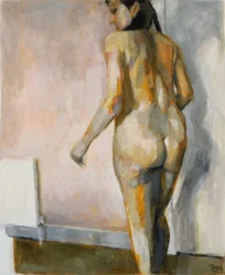 Naaktfiguur in het licht