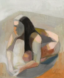  peinzende abstracte figuur