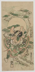 De acteur Sanogawa Ichimatsu I als Ike no Shoji, Edo-periode, 1747