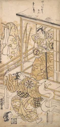 De Acteur Sawamura Sojuro I als Sasaki no Saburo, ca. 1741