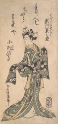 De tweede Segawa Kikunojo in de rol van Tegoshi no Shosho, ca. 1757