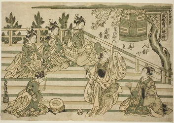 Avondklok van Dojoji (Dojoji no bansho), nr. 1 uit de serie "Acht kindergezichten (Osana hakkei)".