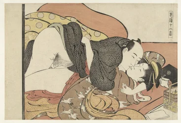 Courtisane-in-opleiding en bordeelbezoeker (Shikido juniban)