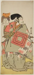 De Acteur Ichikawa Danjuro V als Minamoto no Yoshiie, in het stuk "Date Nishiki Tsui no Yumitori," uitgevoerd in het Morita Theater in de elfde maand, 1778 (?)