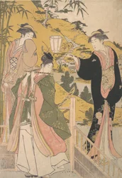 Yoshitsune die Jorurihime serenade brengt