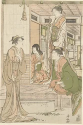 Yoshitsune brengt een serenade aan Joruri hime
