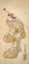 Ichikawa Monnosuke als een Sarumawashi of Aapshowman, ca. 1720-25