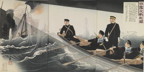 Nieuws over de Russisch-Japanse gevechten: Navy Commandant Hirose Takeo, Meiji periode