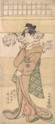 Acteur Segawa Tomisaburo II als de Geisha Asaka, 1794-95
