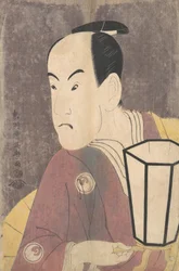Bando Hikosaburo III als Sagisaka Sanai in het stuk Koinyobo Somewake Tazuna, 1794
