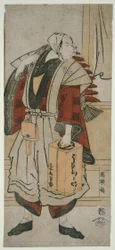 De acteur Matsumoto Koshiro IV als de schipper Minagawa Shin