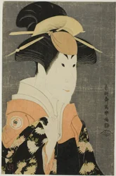 De acteur Segawa Tomisaburo II als Yadorigi, vrouw van Ogishi Kurando