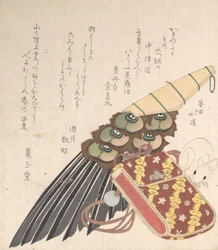 Veerborstel en Doran een soort medicijnkistje met een netsuke van een rat, waarschijnlijk 1816