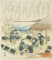 Hamagawa, uit de serie "Een Verslag van een Reis naar Enoshima (Enoshima kiko)"