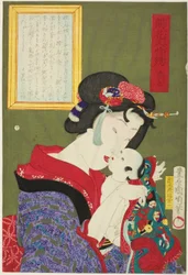 Maagd (Kimusume), uit de serie "Spiegel van bloeiende menselijkheid (Kaika ninjo kagami)"