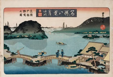 Schemering, Atami, uit de serie Acht uitzichten van beroemde plaatsen