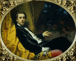Portret van Nicola Massa, door Tranquillo Cremona (1837-1878)