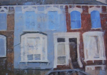Een plek om te wonen 14, 2011 (olieverf op multiplex)