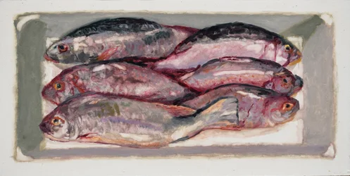 Viskrat 1 (Billingsgate, Londen), 2016 (olieverf op board)