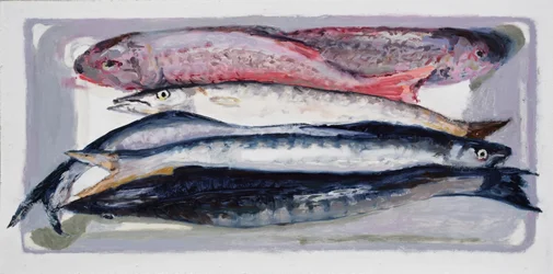 Viskrat 3 (Billingsgate, Londen), 2016 (olieverf op board)
