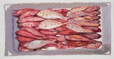 Viskrat 4 (Billingsgate, Londen), 2016 (olieverf op board)