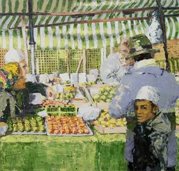 Marktkraam (Ridley Road, Londen), 2003 (olieverf op doek)