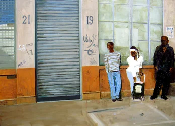 Wachten, 2009 (olieverf op doek)