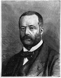Portret van Henri Sainte Claire (Sainte-Claire) Deville (1818-1881), Franse chemicus. (Van een foto door de heer Truchelut). Gravure in 