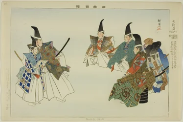 Shichi-ki-ochi, uit de serie "Afbeeldingen van No-voorstellingen (Nogaku Zue)"