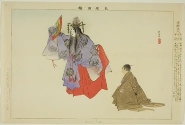 Yoshino Tennin, uit de serie "Afbeeldingen van No-uitvoeringen (Nogaku Zue)"