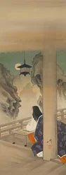 Murasaki Shikibu bij de Ishiyamadera-tempel, gebaseerd op de prent..., ca. 1892