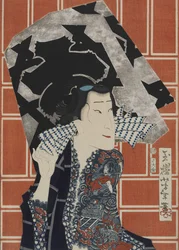 De acteur Sawamura Tanosuke III voor een brandweercompagnie