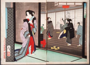 Het verhaal van Shiraito, een courtisane van het huis Hashimoto