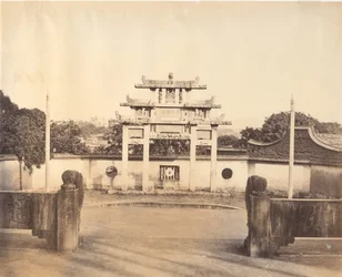 Triomfboog, Foochow, ca. 1869